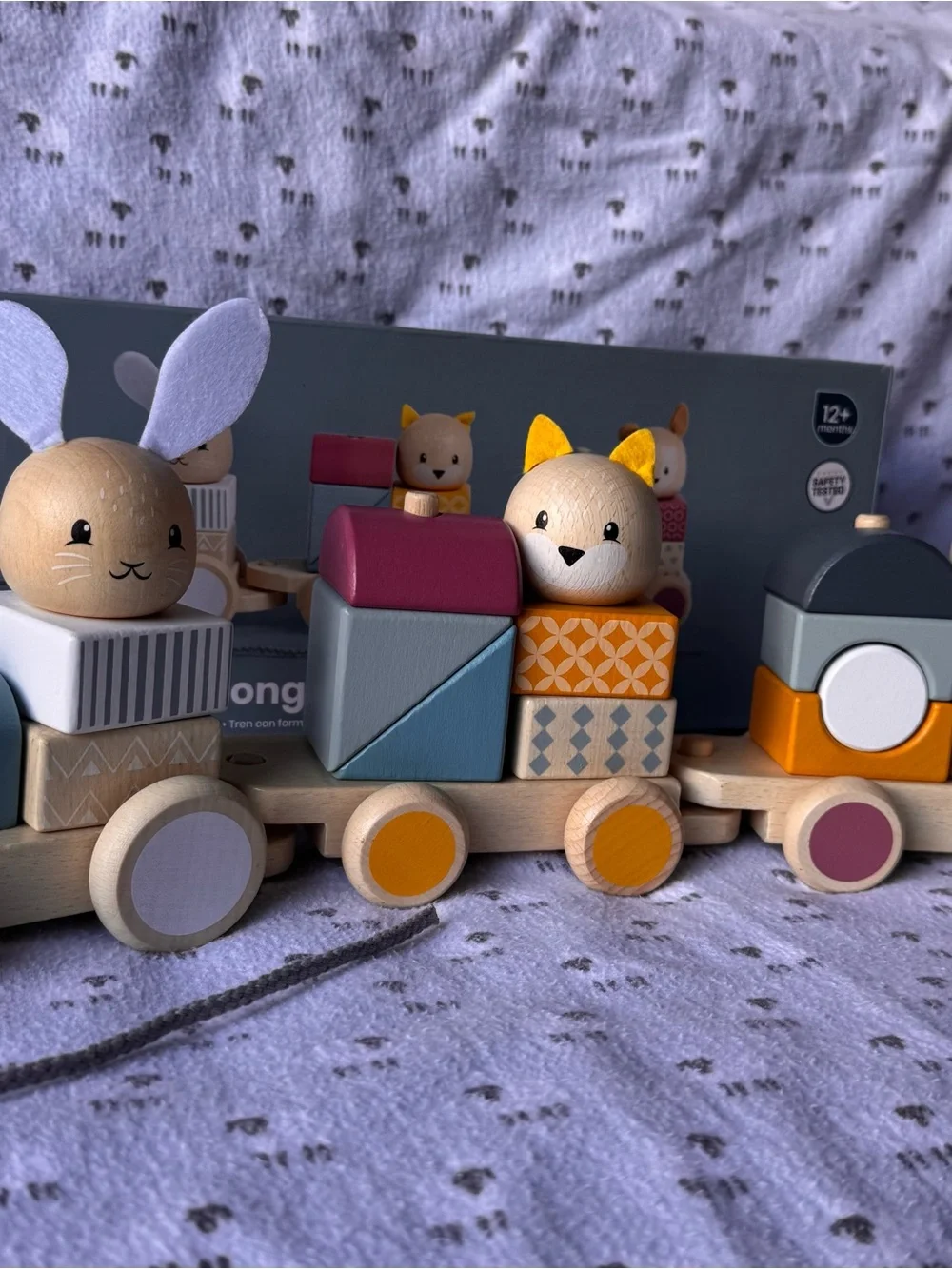 BIGJIG TOYS- Bloomingdale’s Wooden Pull-Along Activity Train - Multicolor